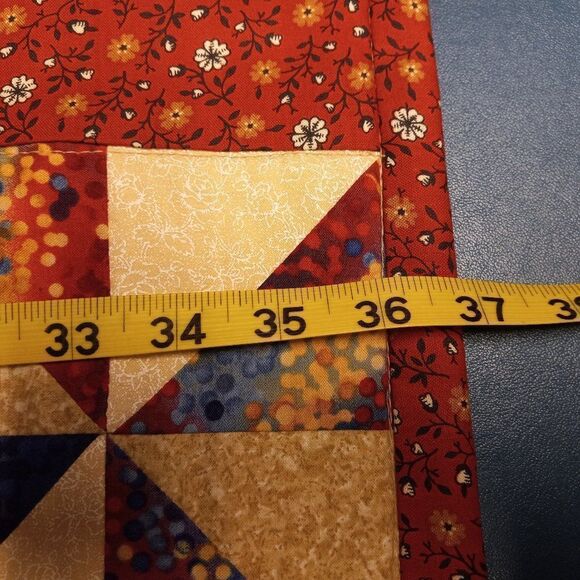 Quilted Nautical Table runner Countrycore Cottagecore Kitsch - Picture 3 of 6